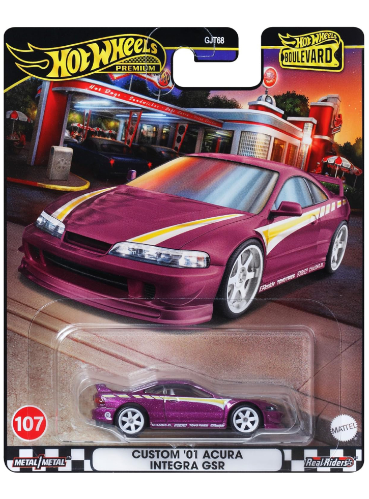 Hot Wheels Premium Boulevard Vehicle Custom '01 Acura Integra GSR (HRT77)