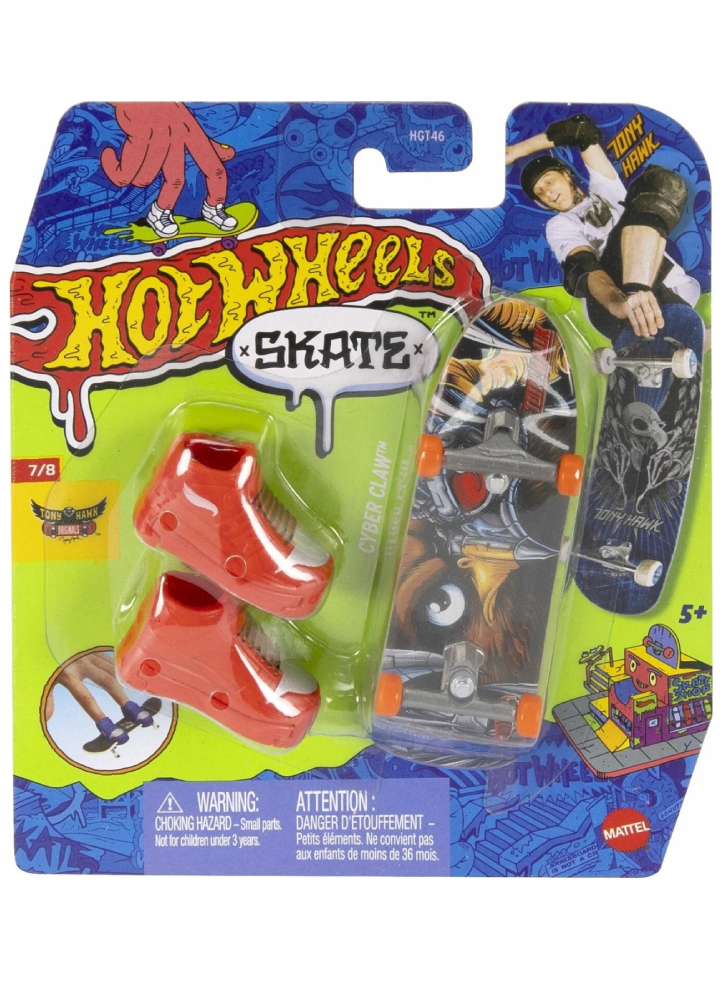 Mattel Hot Wheels Skate Fingerboard and Shoes Challenge Accepted Tony Hawk (HVJ94)