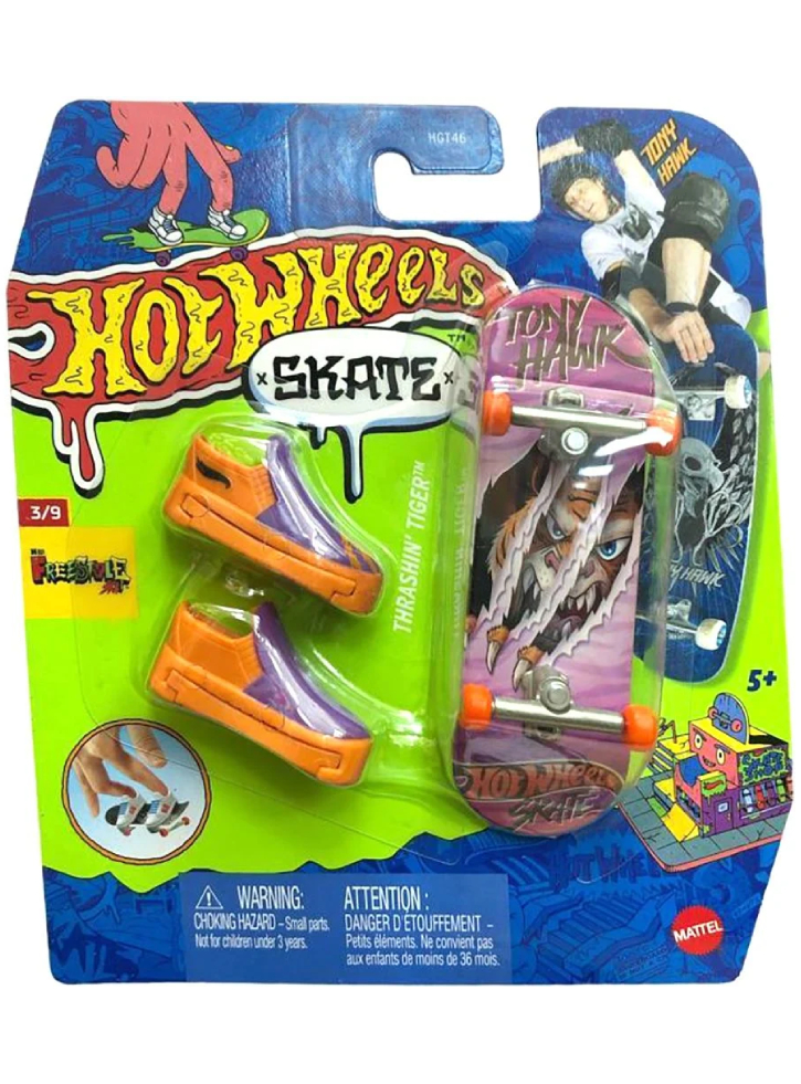 Mattel Hot Wheels Skate Fingerboard and Shoes Challenge Accepted Tony Hawk (HVJ93)