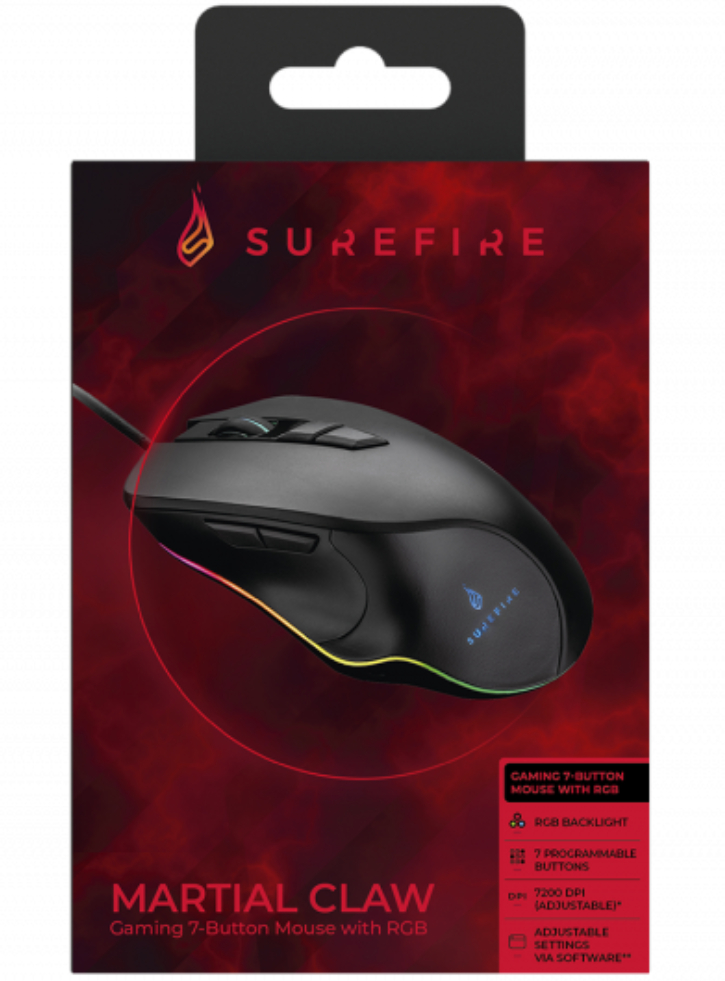 SUREFIRE Martial Claw Gaming 7-Button Mouse with RGB