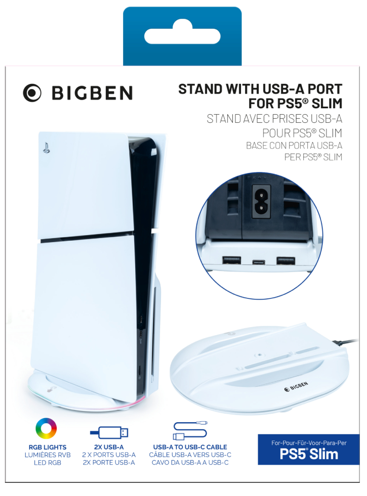 SLIM VERTICAL STAND WITH USB-A PORT - PLAYSTATION 5