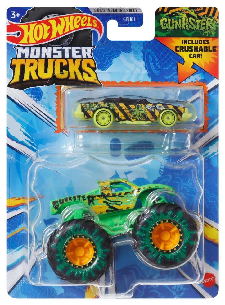 Hot Wheels 1:64 Die-cast Monster Truck Gunkster