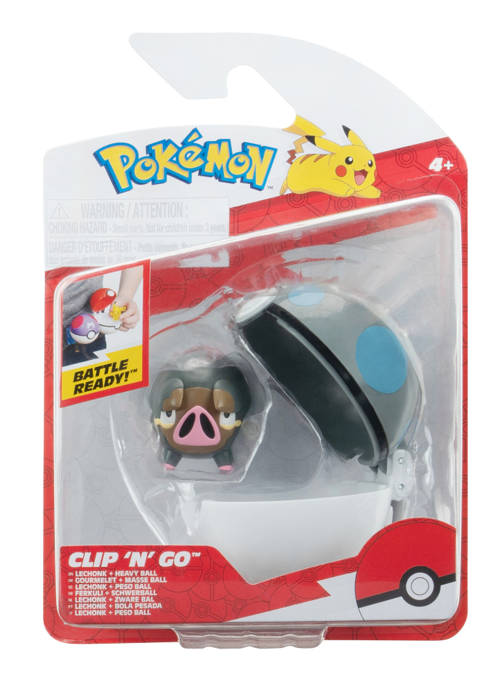 Pokemon Clip N Go Lechonk With Heavy Ball (PKW3633)