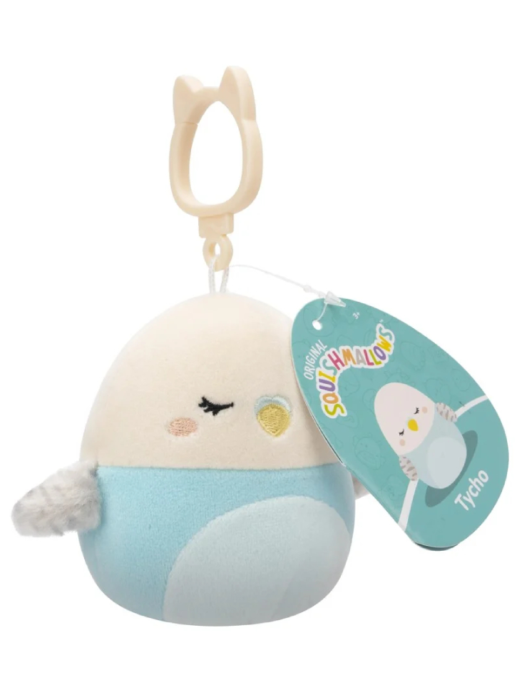 Squishmallows 9cm P18 Clip On Tycho Parakeet