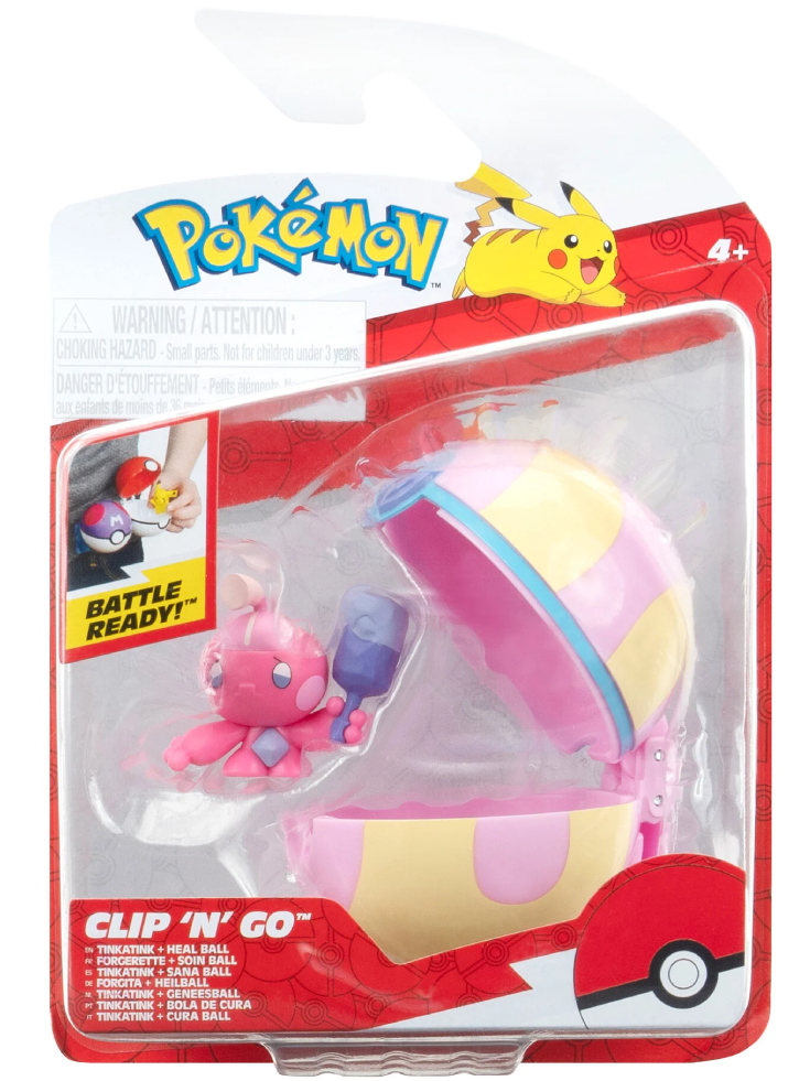 Pokemon Clip N Go Tinkatink With Heal Ball (PKW3631)