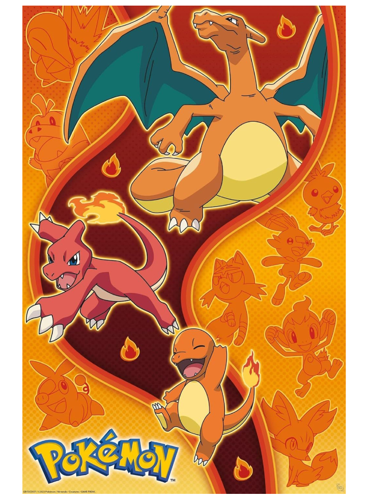 POKEMON Poster Maxi 91.5x61 Fire Type