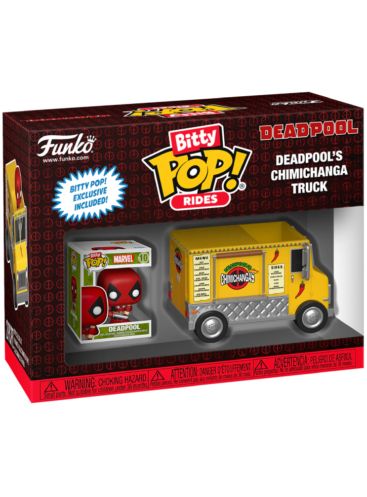 Funko Bitty Pop Rides Marvel Deadpool and Deadpools Chimichanga Truck