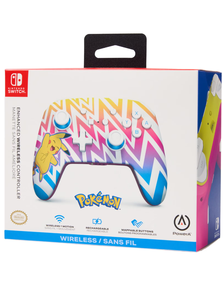 PowerA Enhanced Wireless Controller Vibrant Pikachu - Nintendo Switch