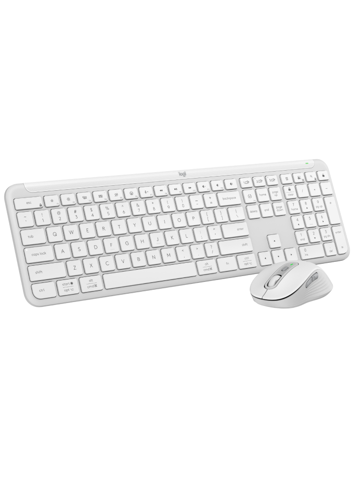 Logitech Signature Slim Wireless Keyboard & Mouse Combo MK950 Off-White (NORDIC) - PC