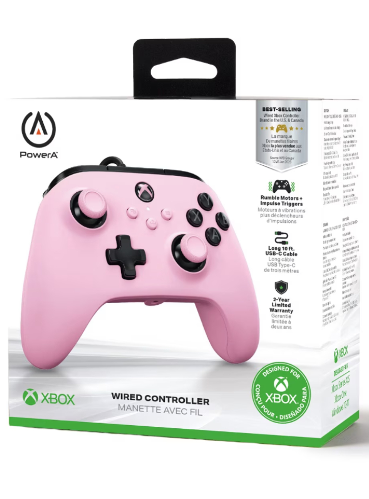PowerA Wired Controller Pink - Xbox Series X/S