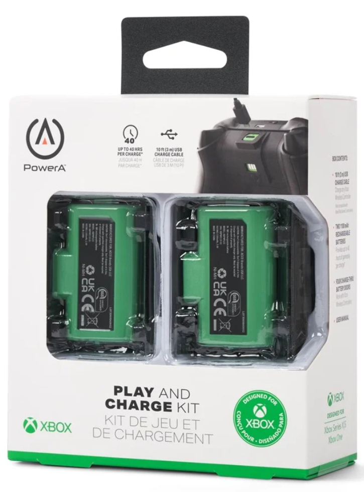 PowerA Play & Charge Kit Black/Green -Xbox Series X/S