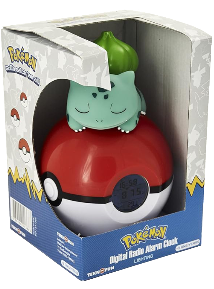 Pokemon Bulbasaur Light-Up FM Alarm Clock