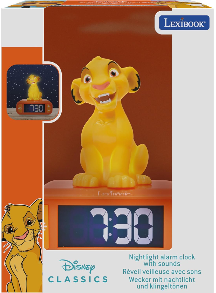Lexibook Simba Night light Alarm Clock with sounds (RL800AN)