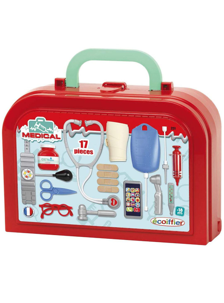 Ecoiffier Medicine Bag with 17 Parts (I-251)