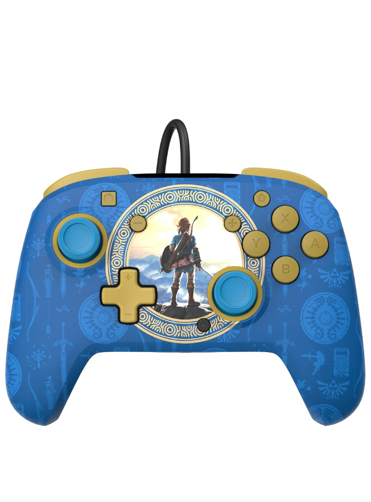 PDP Rematch Wired Controller Zelda Hyrule Blue - Nintendo Switch