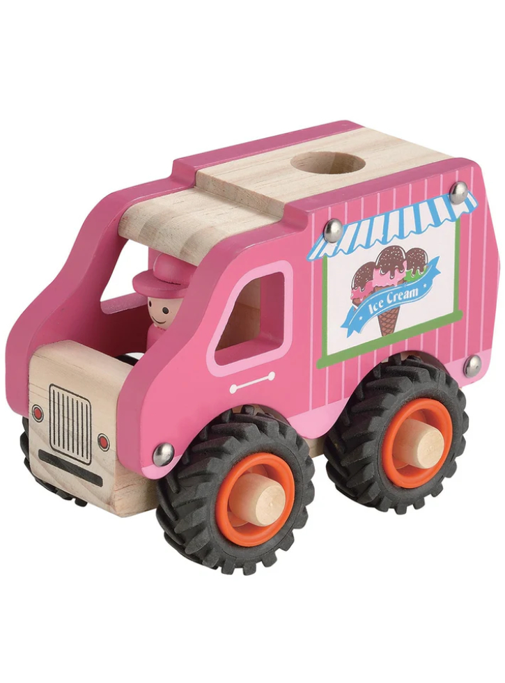 Magni Icecream truck with rubber wheels FSC 100% (5653)