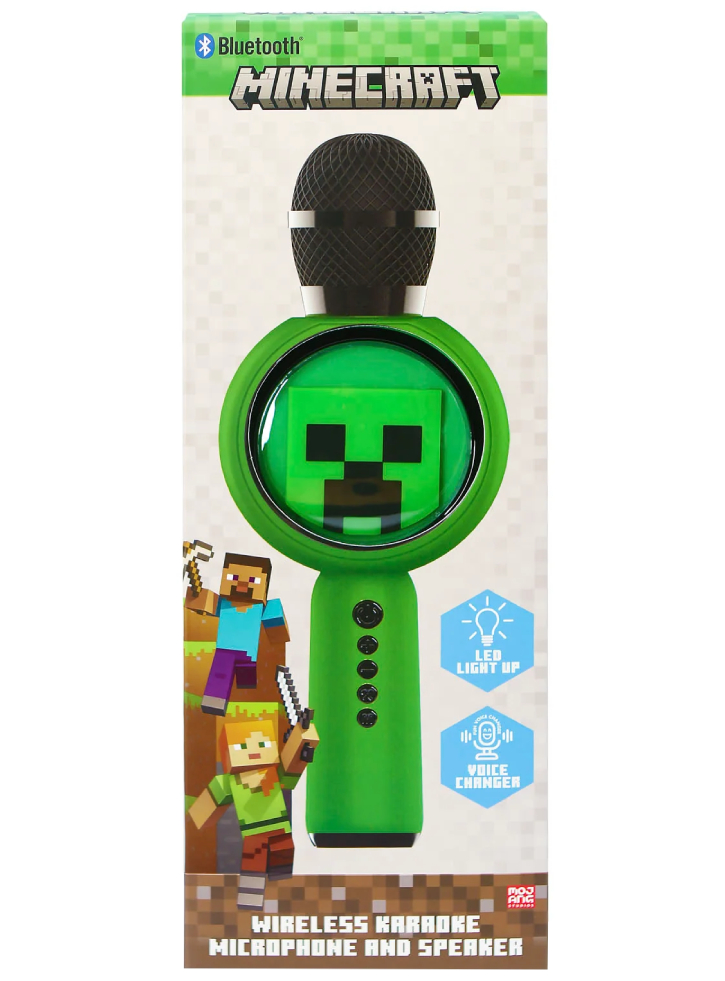 OTL NEW MINECRAFT CREEPER KARAOKE MICROPHONE & SPEAKER