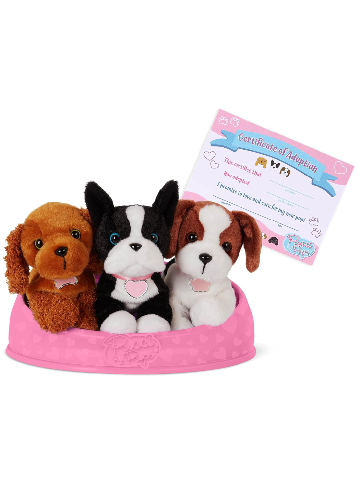 Pucci Pups Adopt-A-Pup, pink basket (708383)