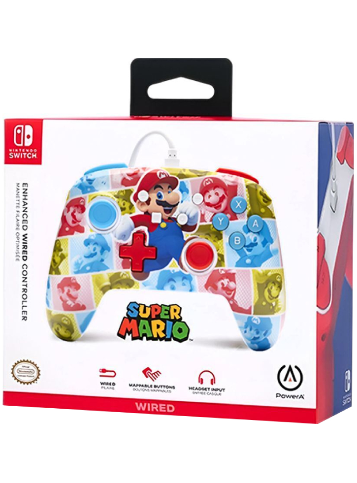 PowerA Enhanced Wired Controller Mario Hero Reel - Nintendo Switch