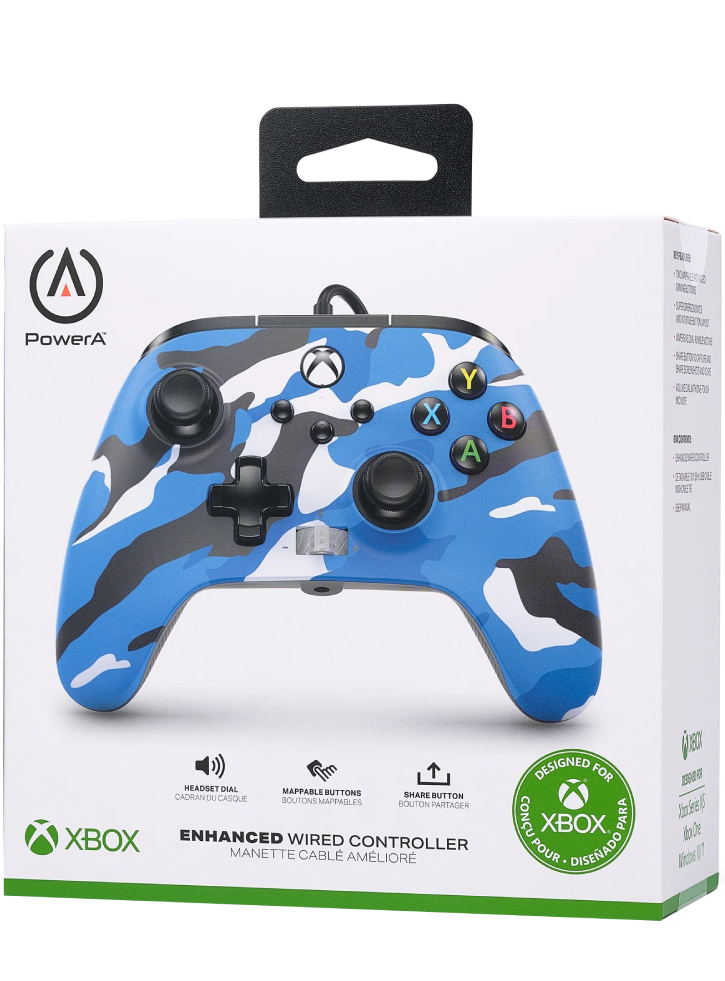 PowerA ENH Wired Controller Blue Camo - Xbox Series X