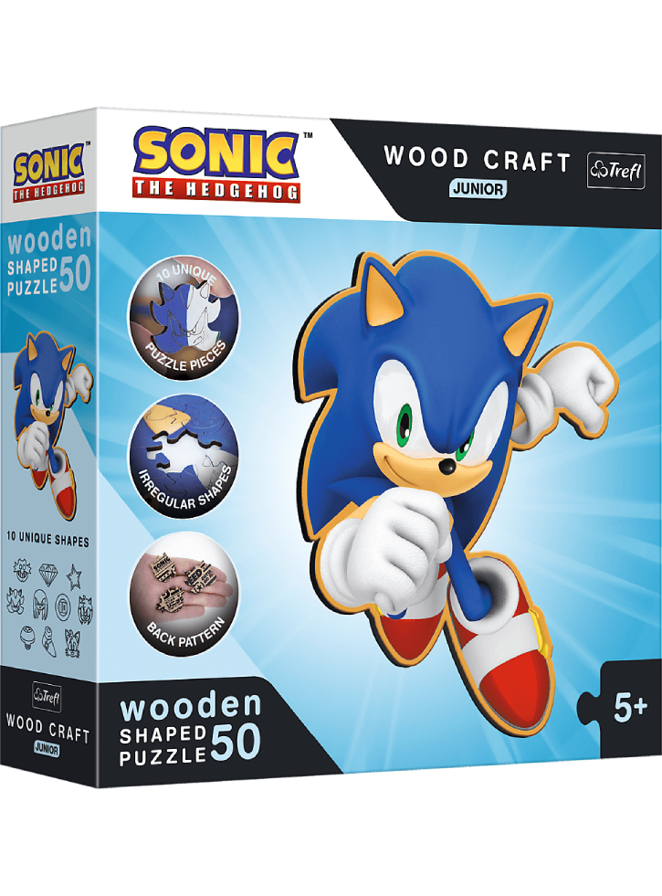 Trefl Puzzle Wooden Shaped Junior SONIC (50 pieces) (TFL20203)