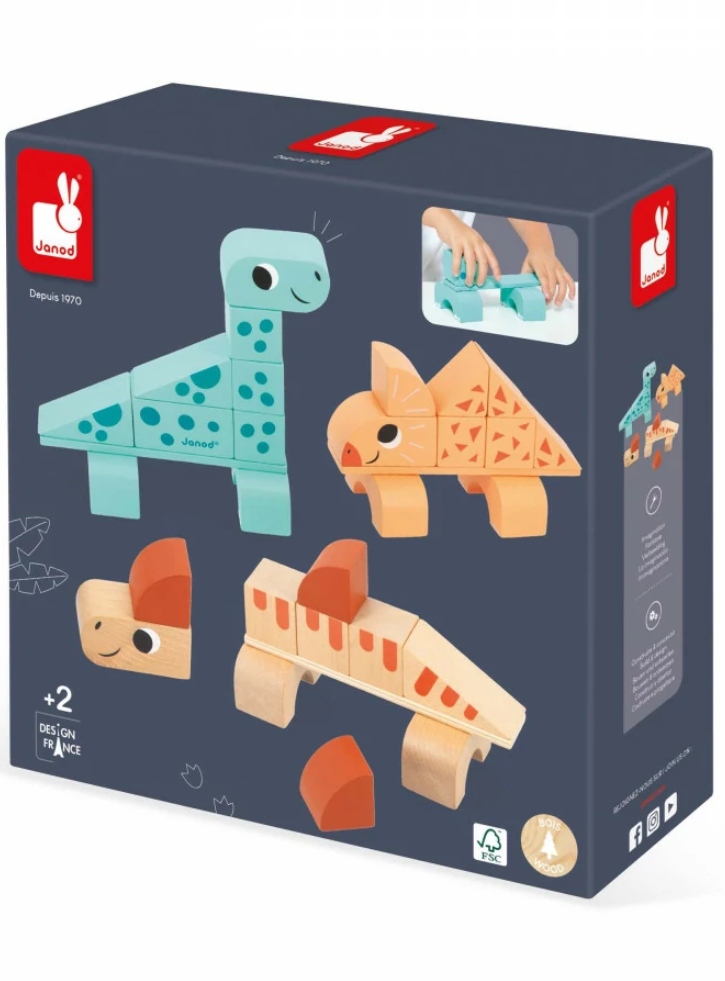 Janod Cubikosaurus Dinosaurs To Build (LKJ5833)