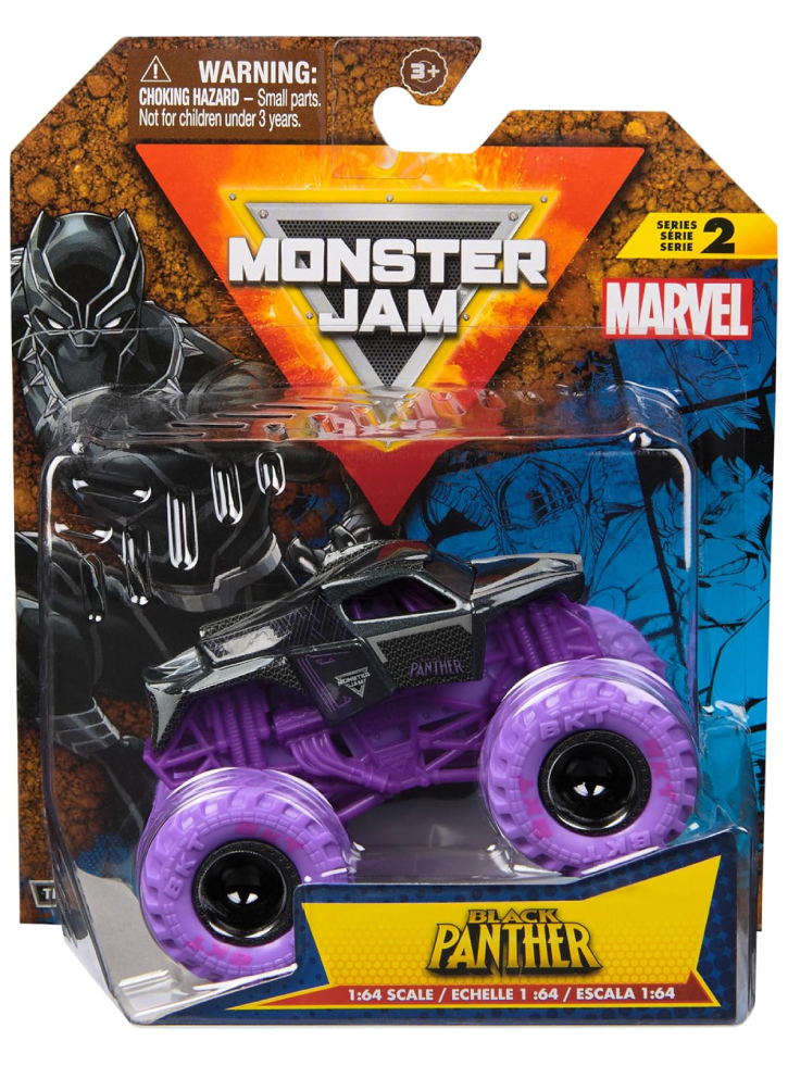 Monster Jam 1:64 Marvel Single-Black Panther V2 (6071944)