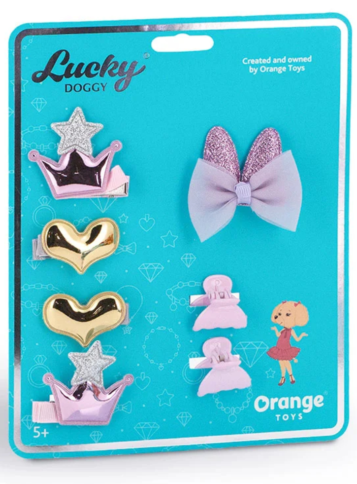 Lucky Doggy Hair Accessories Hearts and Crown (OT-LDA5012)