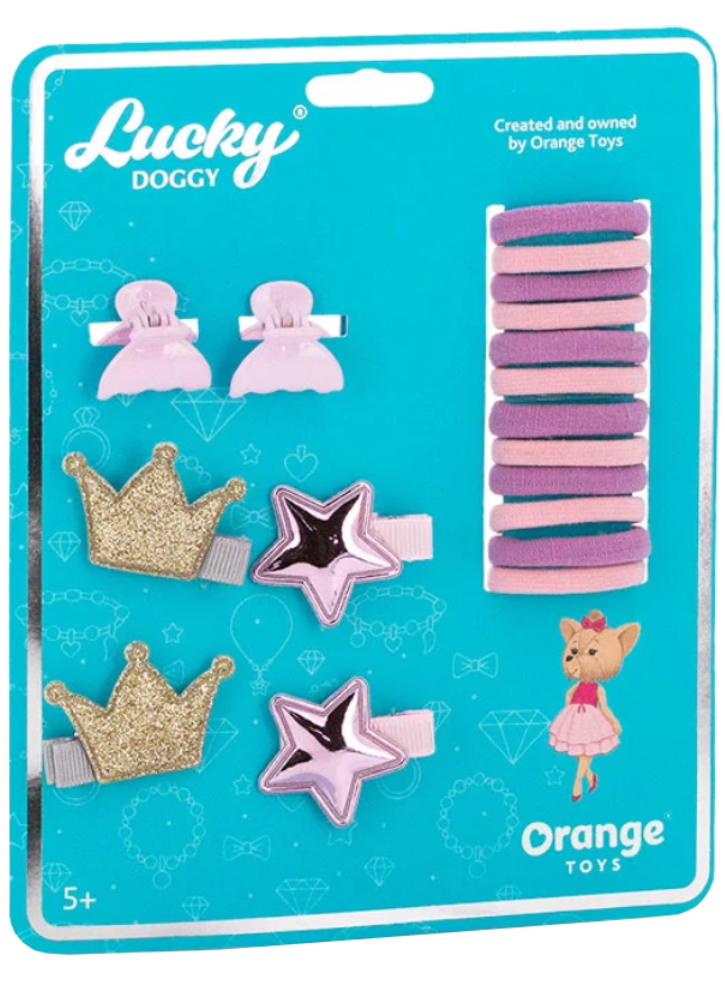 Lucky Doggy Stars and Crown Hair Accessories (OT-LDA5010)