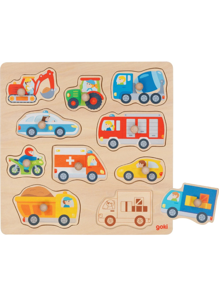 Goki Background puzzle vehicles (57391)