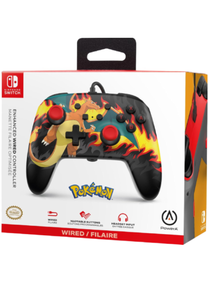 PowerA Enhanced Wired Controller Charizard Firestorm - Nintendo Switch