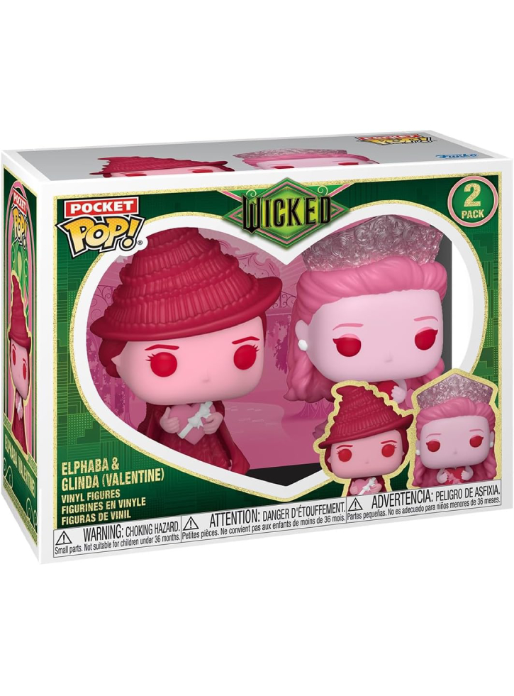 Funko 2-Pack Pocket Pop Wicked Elphaba Glinda (Valentine)