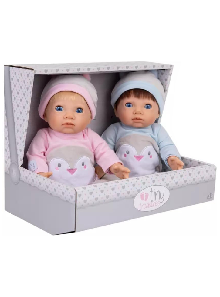 Tiny Treasures Baby Penguin Twin Doll Set (30544)