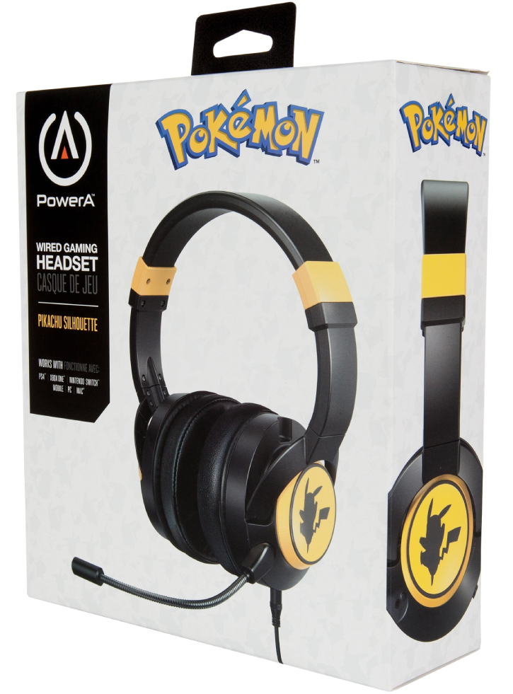 PowerA Pokemon Wired Headset Pikachu Silouette