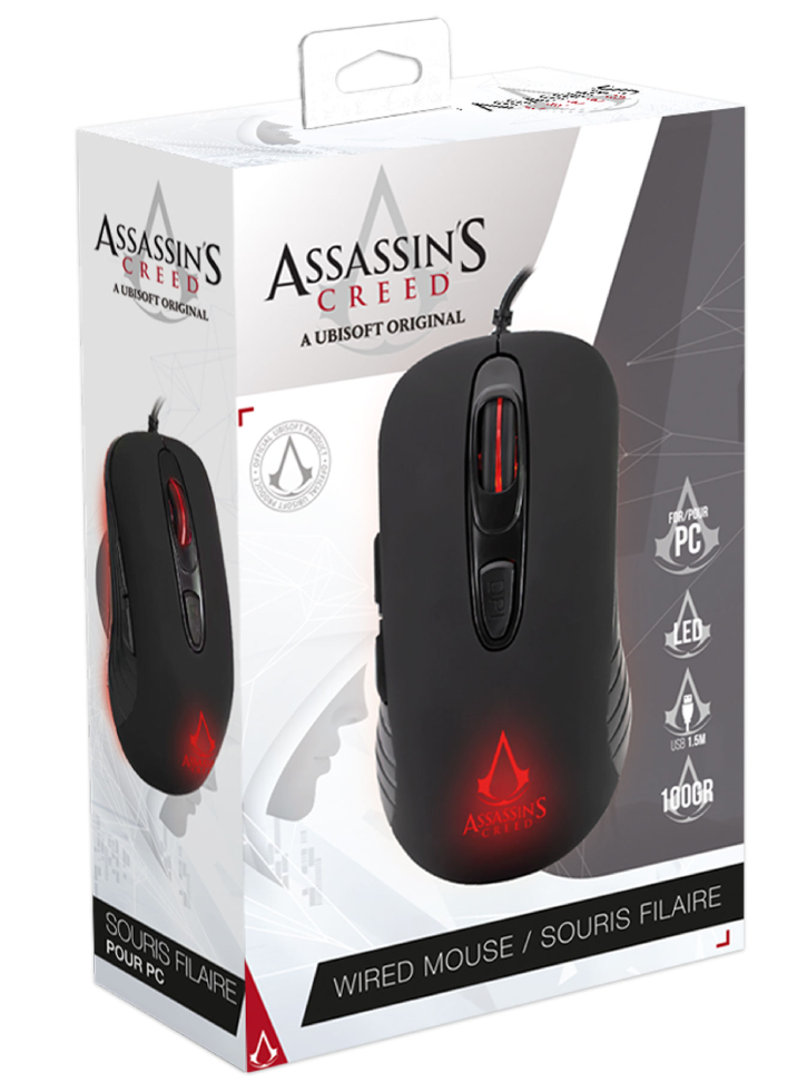 Assassin's Creed Gaming Mouse 3600 DPI LED-Black - PC