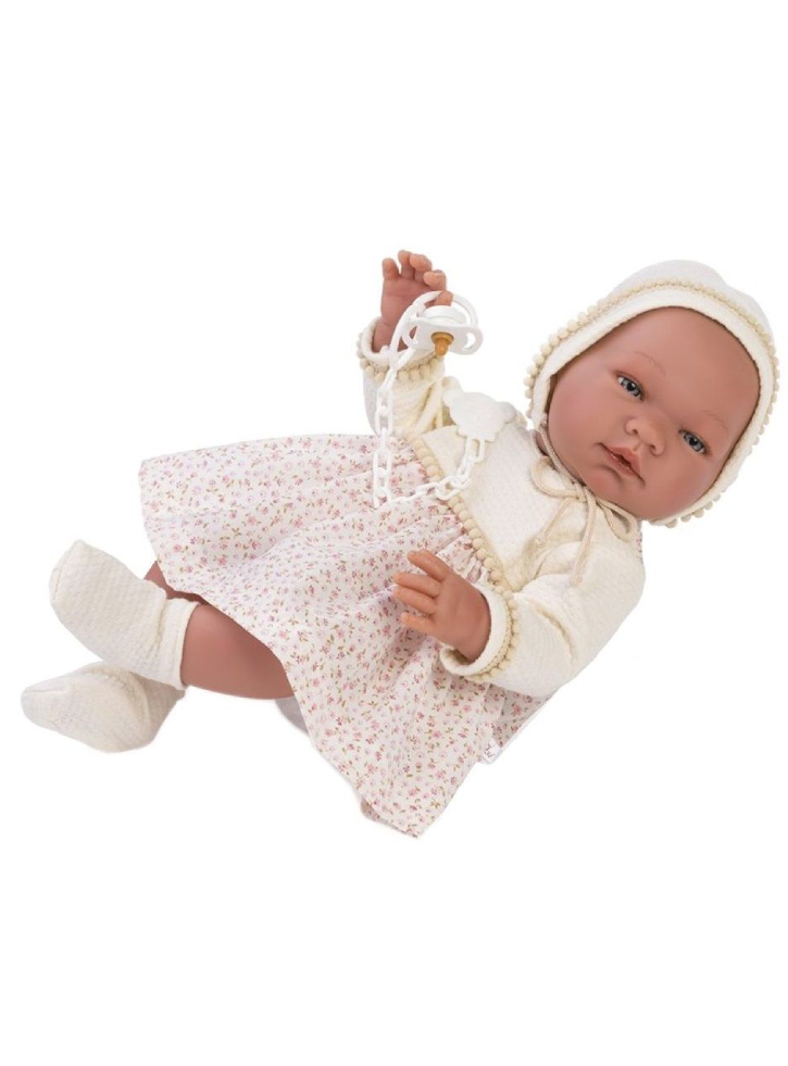Asi Maria doll in dress with small flowers, 43cm