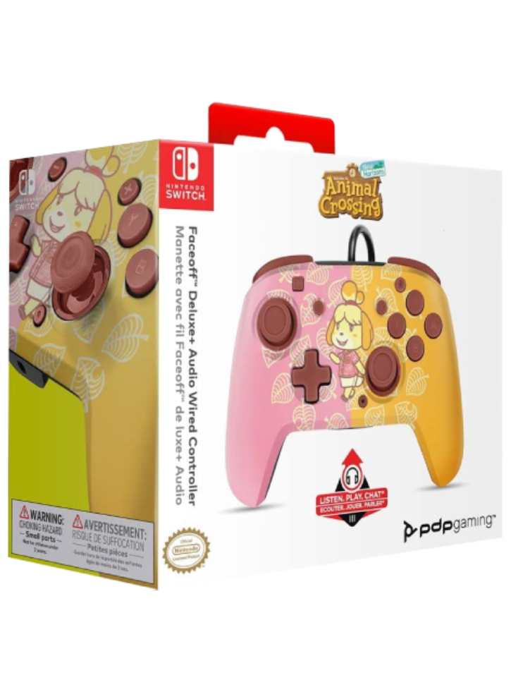 PDP Faceoff Deluxe Audio Wired Controller Isabelle - Nintendo Switch
