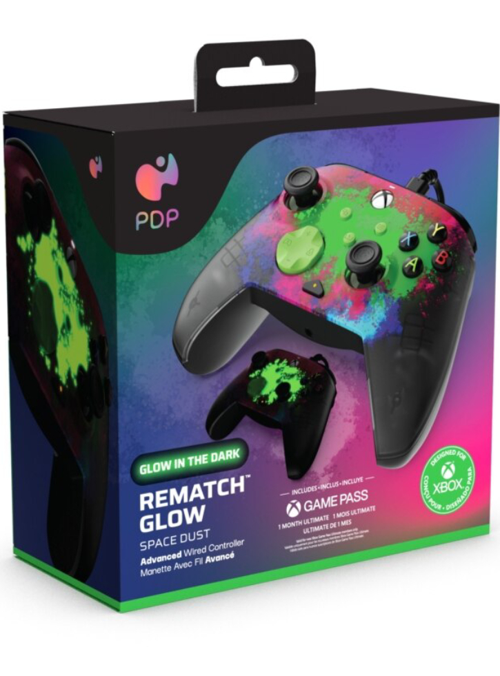 PDP Rematch Wired Controller Glow Space Dust - Xbox Series X