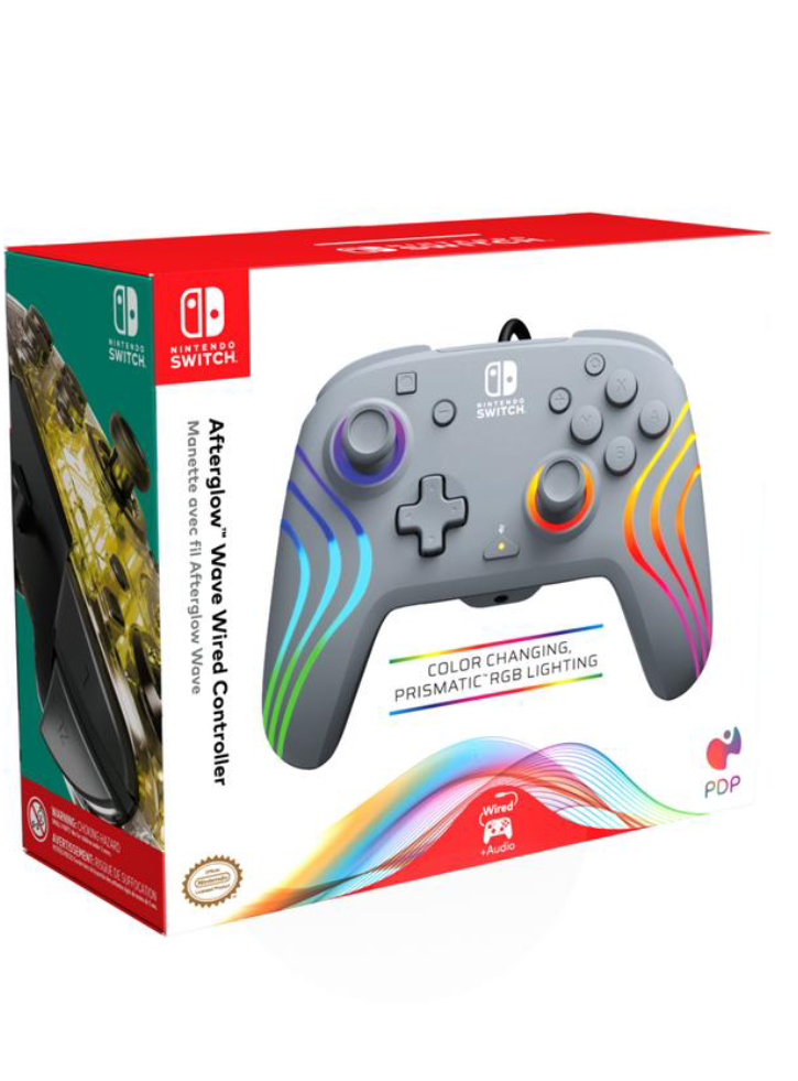 PDP Afterglow Wave Wired Controller Grey - Nintendo Switch
