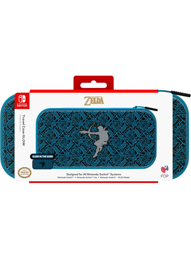 PDP Deluxe Travel GLOW Case Zelda Link - Nintendo Switch