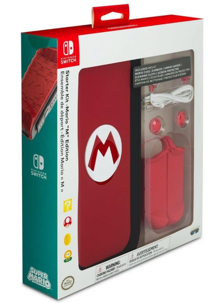 PDP Starter Kit Mario 'M' Edition - Nintendo Switch