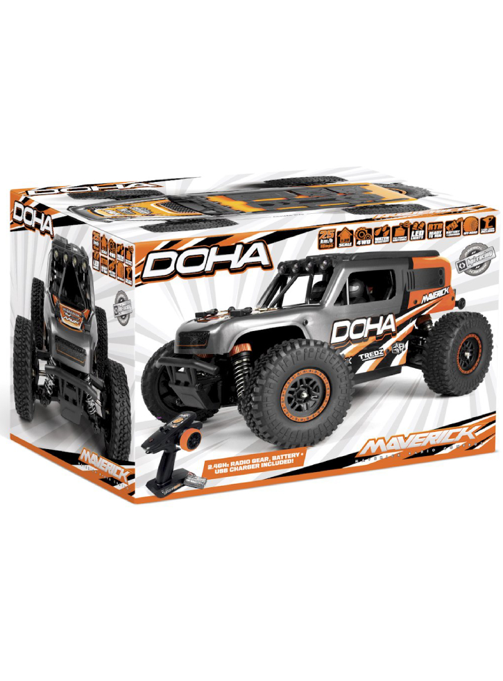 Maverick Doha 1/20 4WD Electric Truck Orange 24cm (150702)