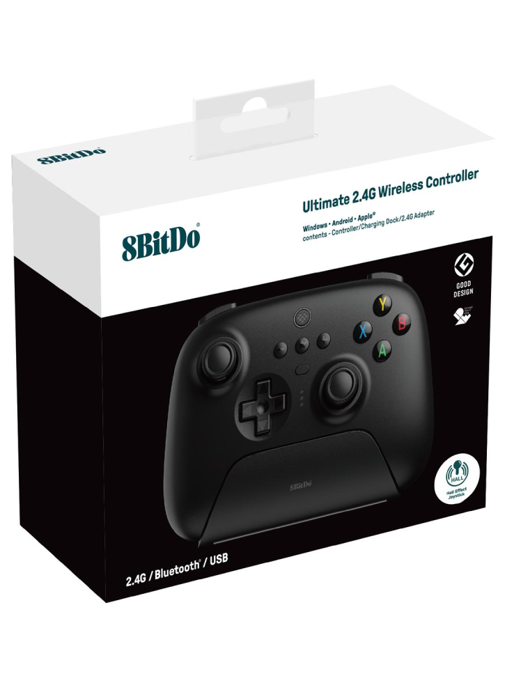 8BitDo Ultimate 2.4G Pad Hall Ed/Black - PC
