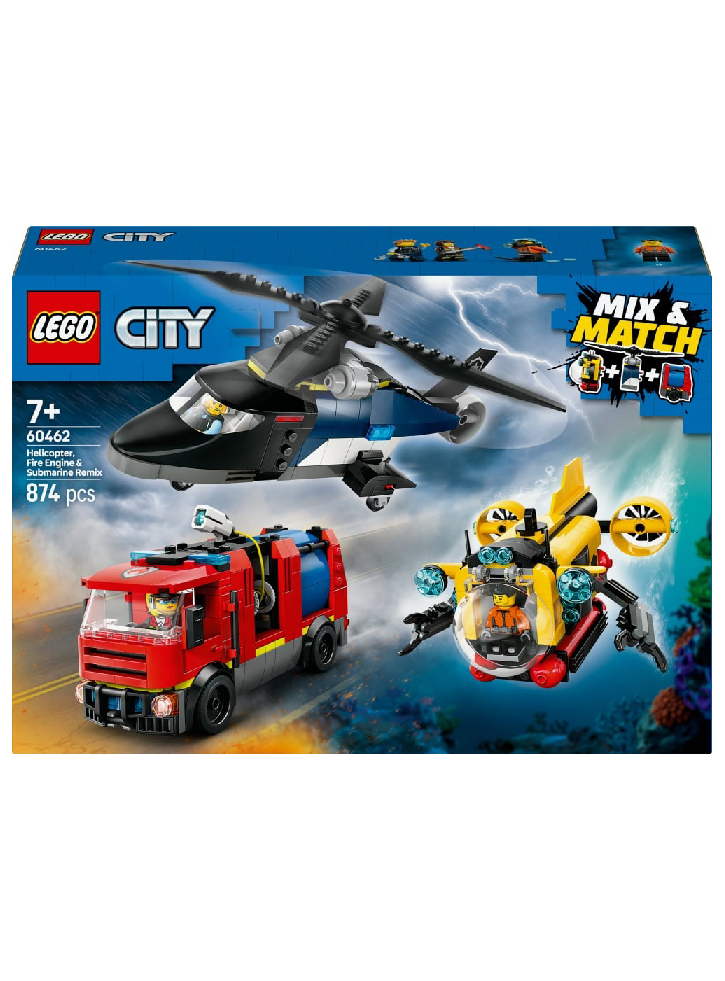 LEGO City Helicopter, Fire Engine & Submarine (60462)