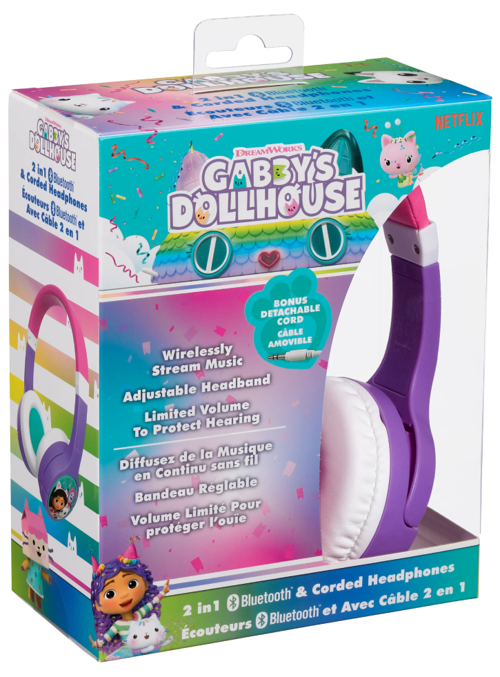 Ekids Gabby's Dollhouse Wireless Bluetooth Headphones