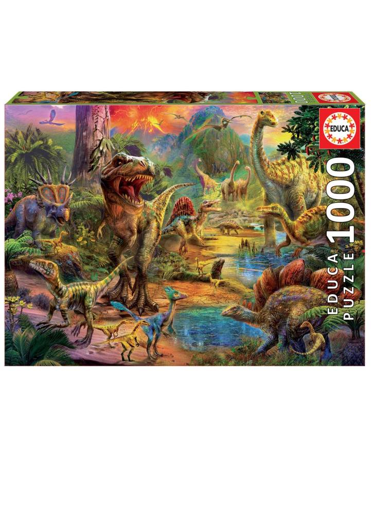 Educa Puzzle 1000 Land of Dinosaurs (017655)