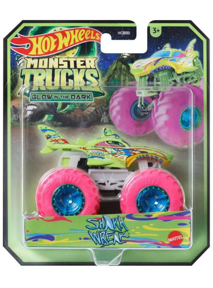 Mattel Hot Wheels Monster Trucks Glow in The Dark Shark Wreak (HWC86)
