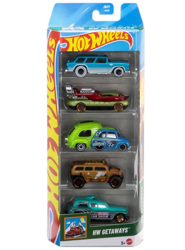 Mattel Hot Wheels HW Getaways Set Of 5 (JBJ77)