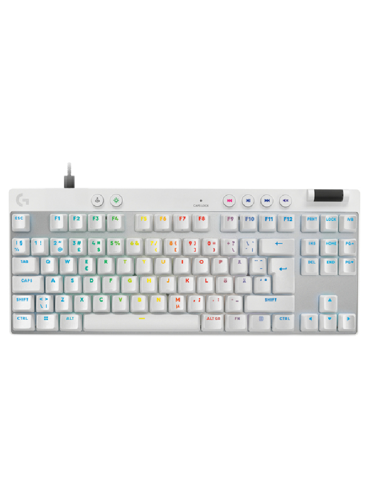 Logitech G PRO X TKL RAPID Tenkeyless Gaming Keyboard White (Nordic) - PC