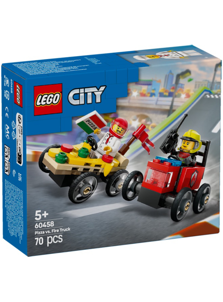 LEGO City Pizza vs. Fire Truck Race Car Pack (60458)